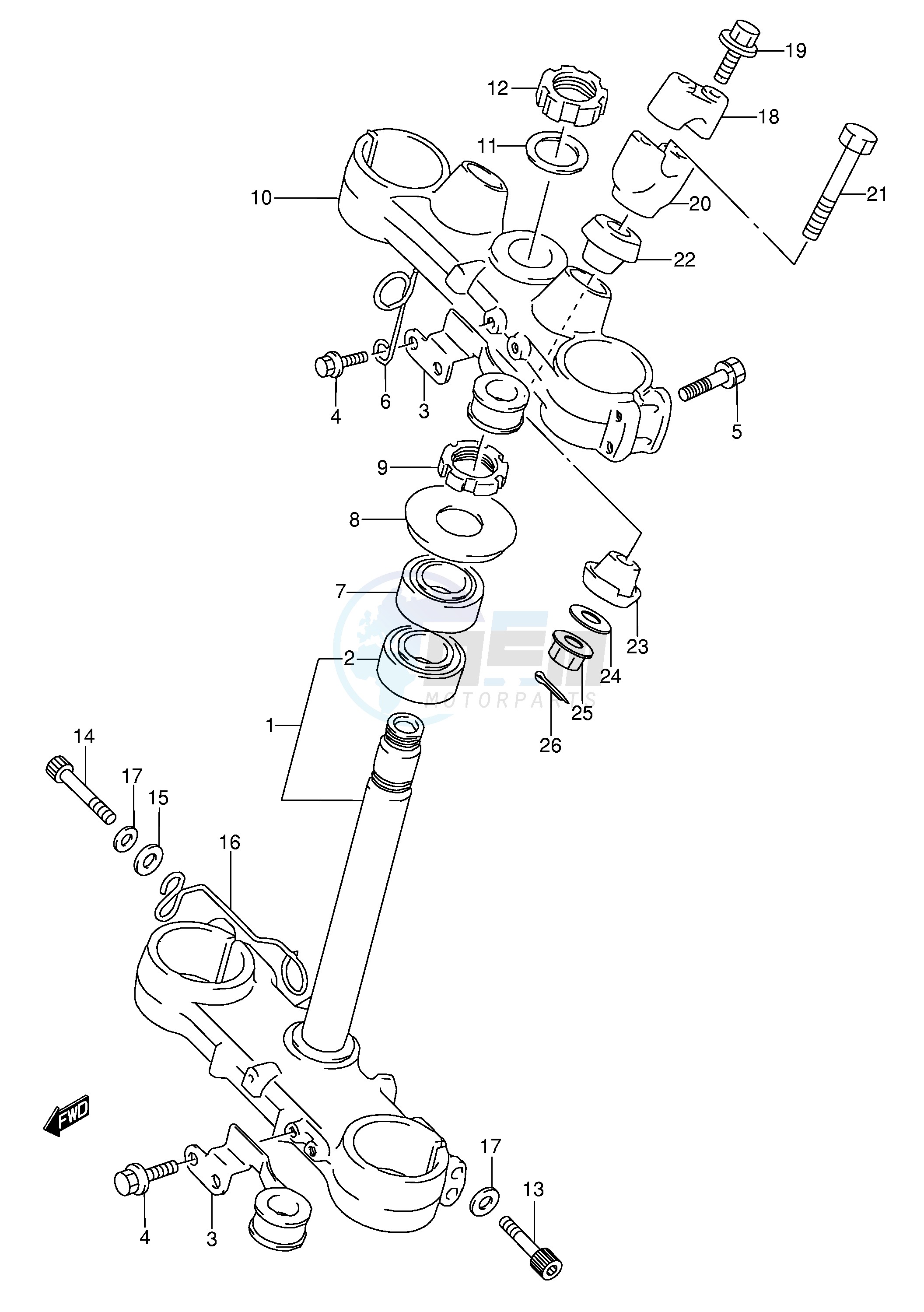 STEERING STEM (MODEL K L) image