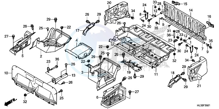 BED PLATE/REAR GATE (SXS700M4/M4P) blueprint