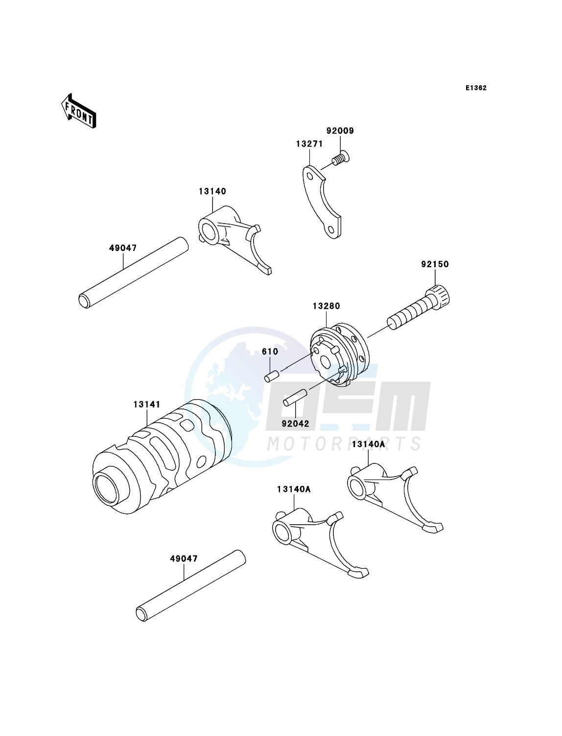 Gear Change Drum/Shift Fork(s) image