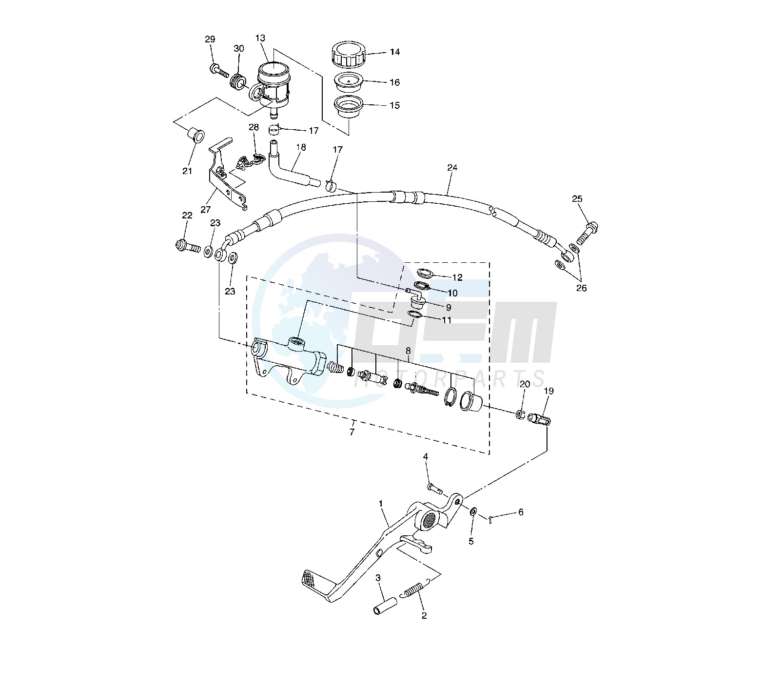 REAR MASTER CYLINDER image