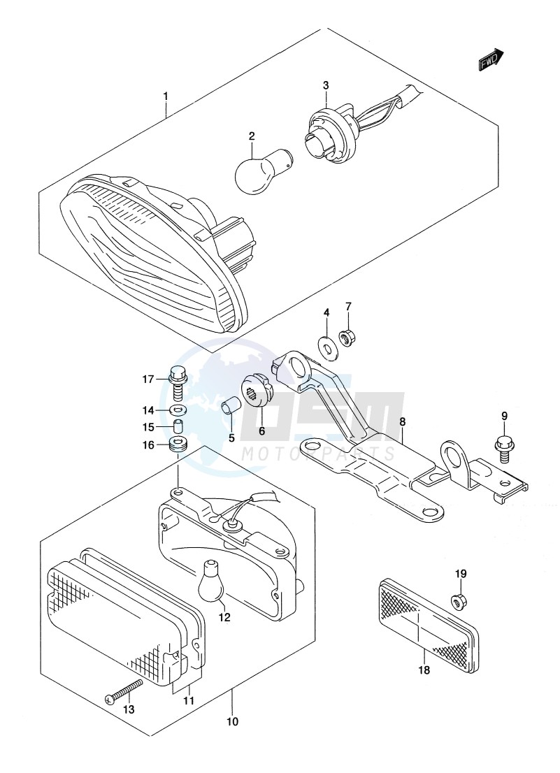REAR COMBINATION LAMP (LT-A500XPZL2 P17) blueprint