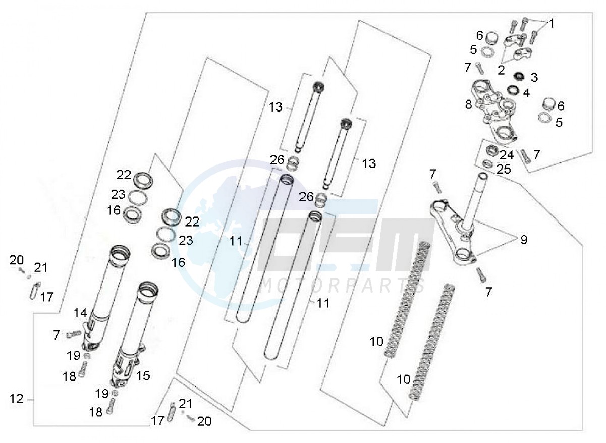 Front fork Escorts (Positions) blueprint