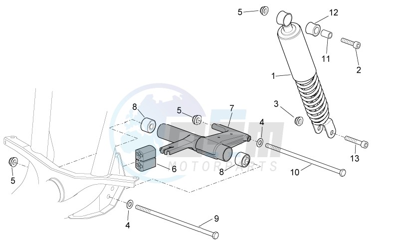 R.shock absorber-connect. Rod image