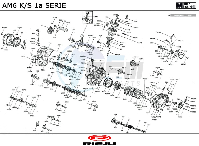 ENGINE  AM6 K/S 1a Serie blueprint