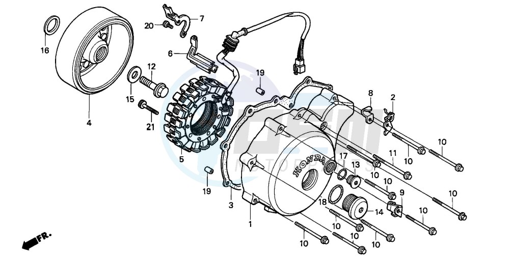 LEFT CRANKCASE COVER/ GENERATOR image