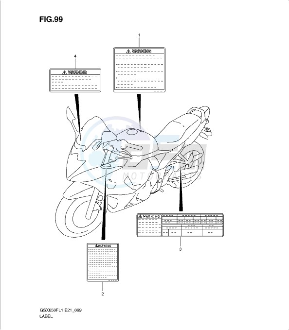 LABEL (GSX650FUL1 E21) image