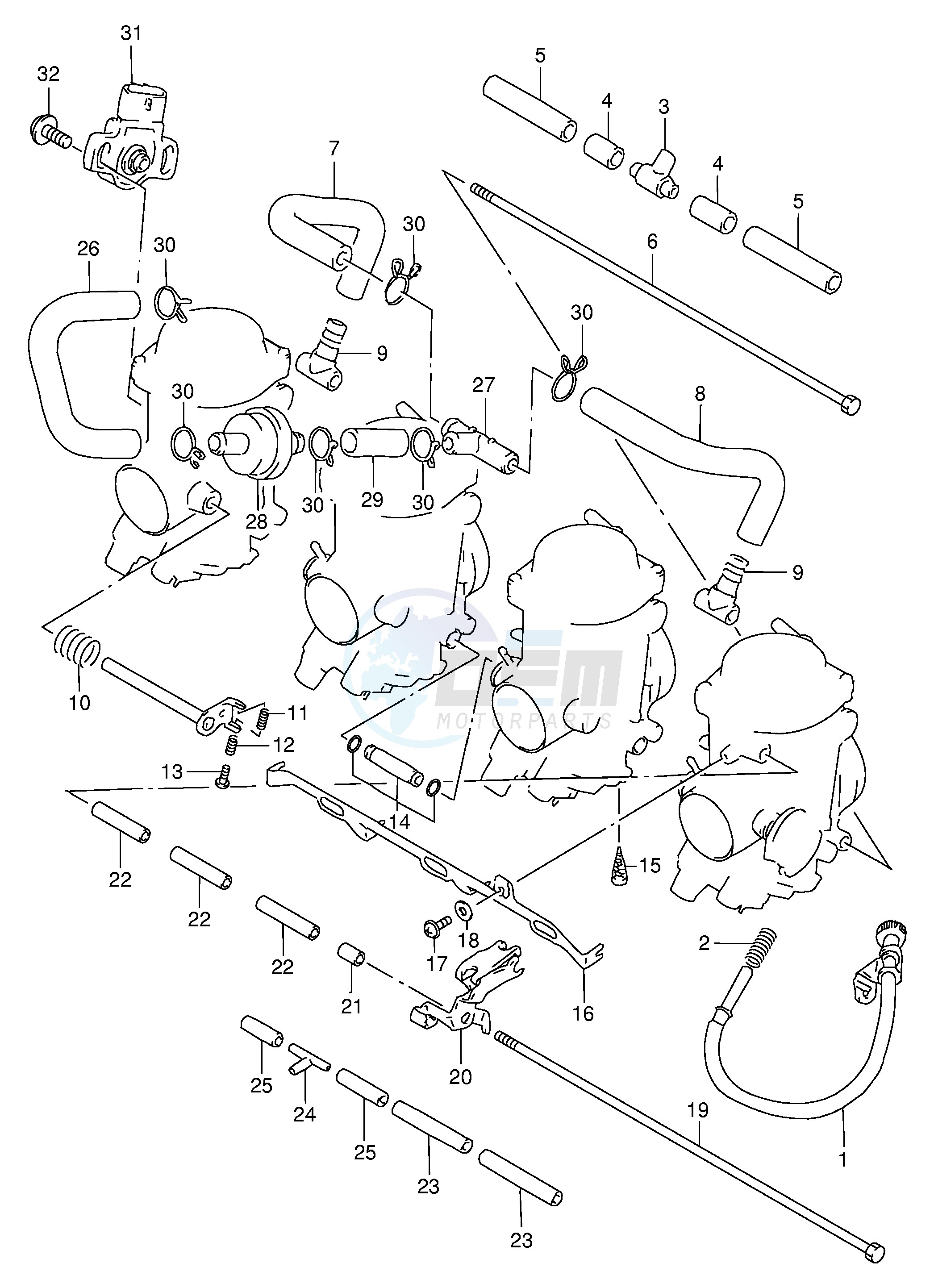 CARBURETOR FITTINGS (MODEL T V) image