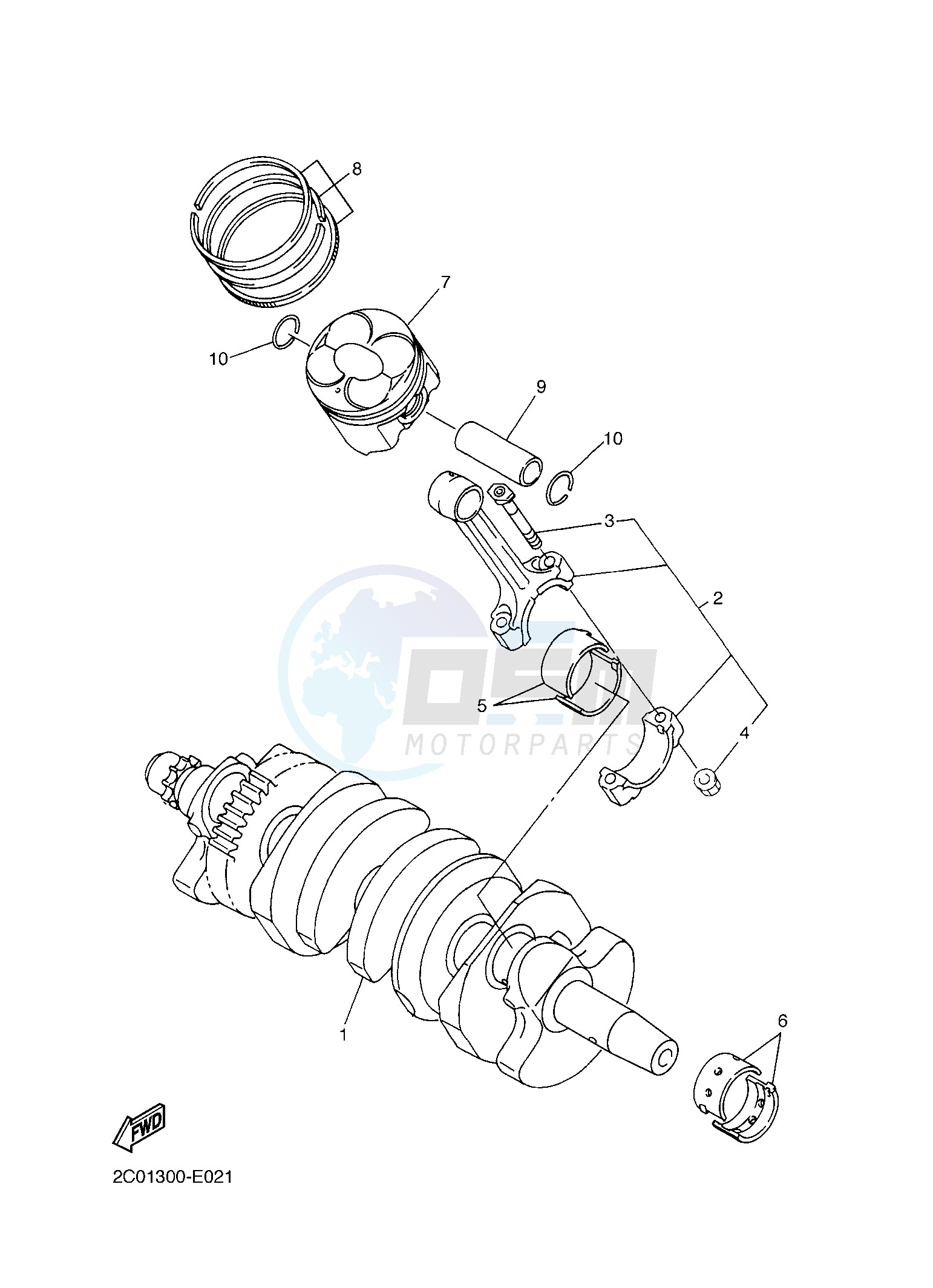 CRANKSHAFT & PISTON image