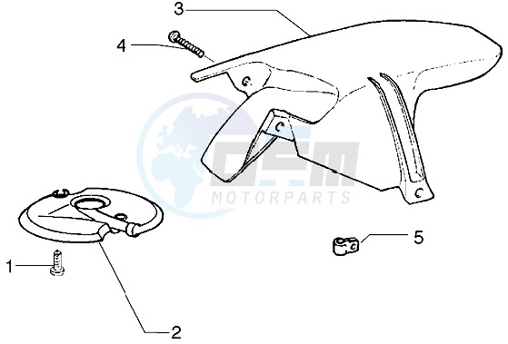 Front and rear mudguard blueprint