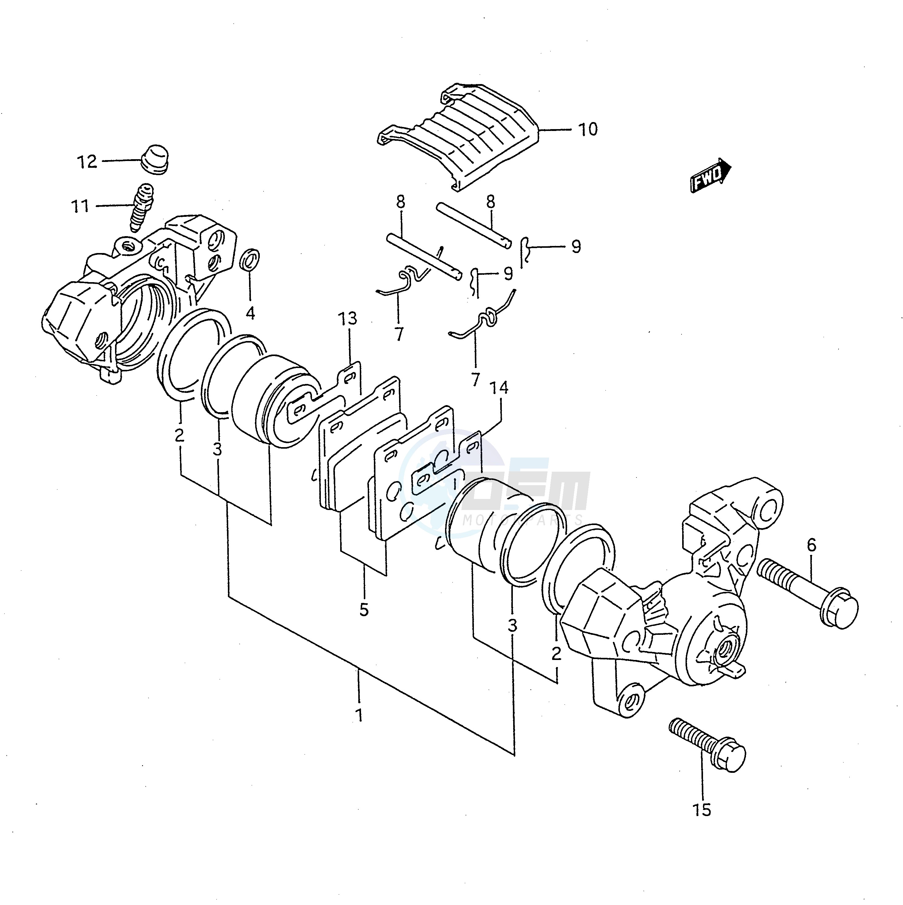 REAR CALIPER (MODEL P R S T) image