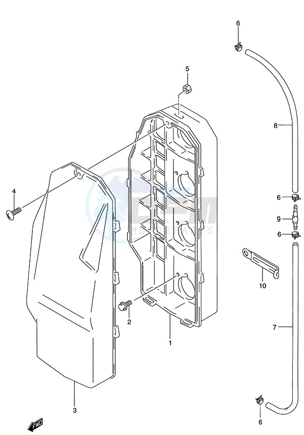 Silencer Case (S/N 231515 to 1997) image