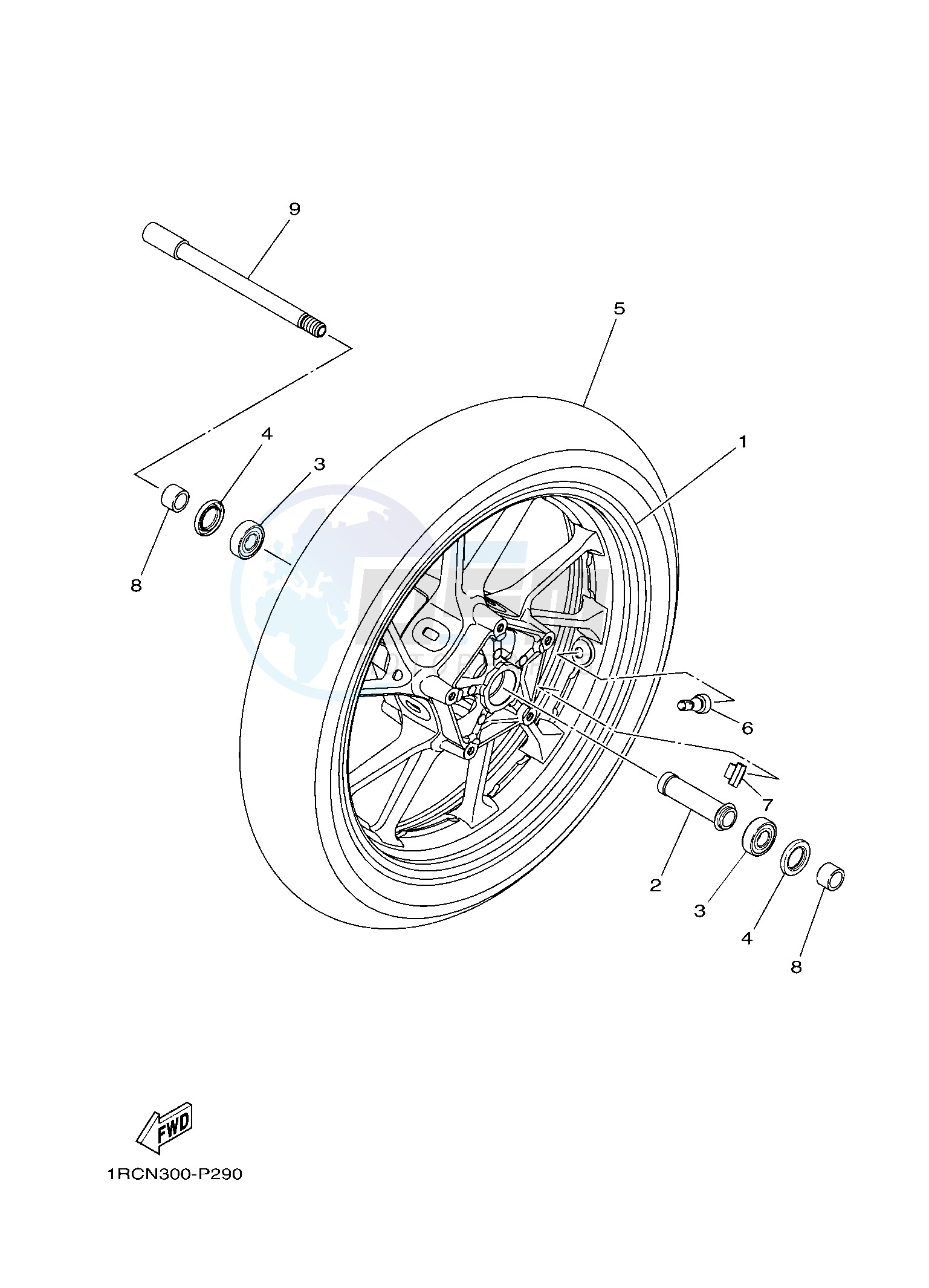 FRONT WHEEL blueprint