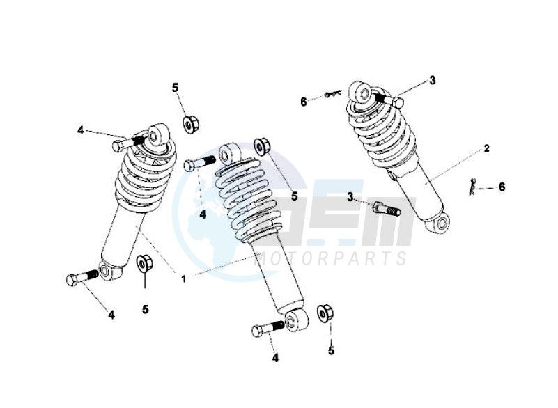 SHOCK ABSORBER  FRONT AND REAR blueprint