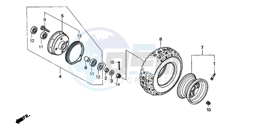 FRONT WHEEL blueprint