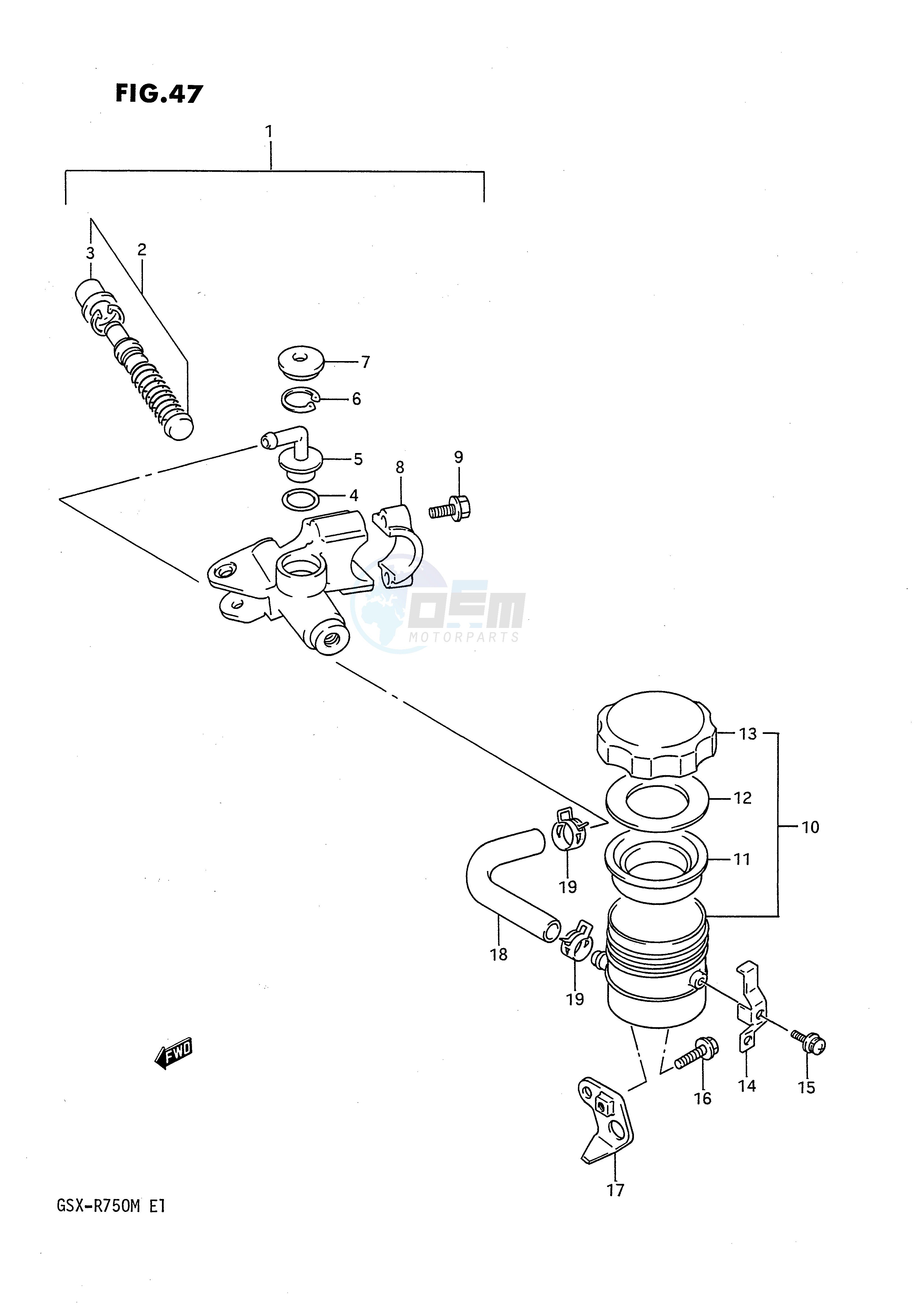 FRONT MASTER CYLINDER blueprint