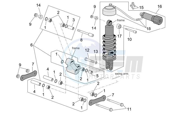 Connecting rod and Shock absorber blueprint