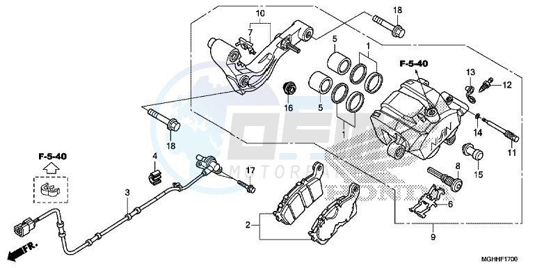 REAR BRAKE CALIPER image