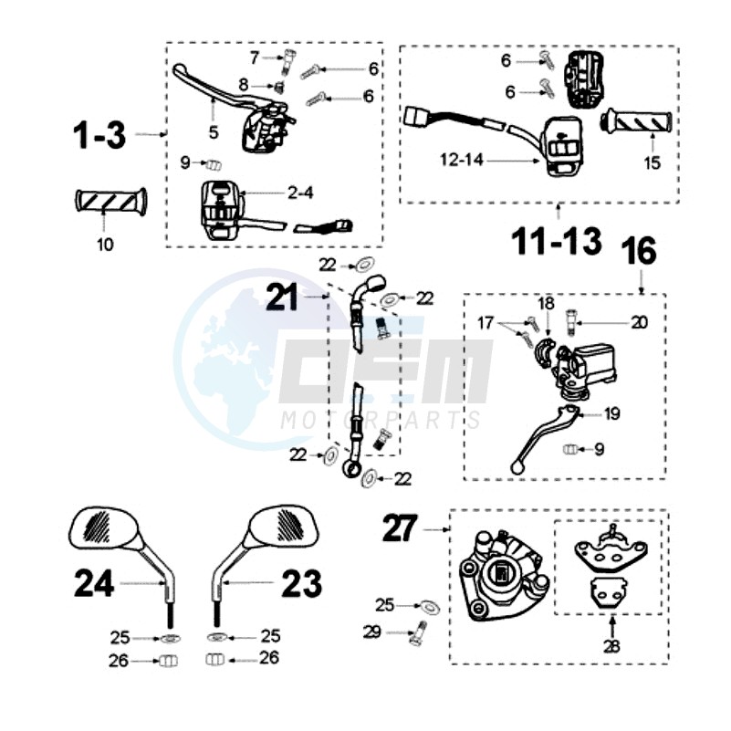 BRAKE SYSTEM HENTONG / DOMINO BRAKE LEVER image