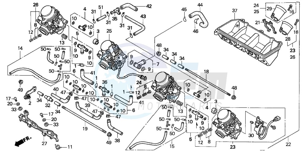 CARBURETOR ASSY. (CBR600FS/3S/T/3T/SET) blueprint