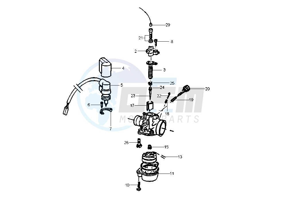 Carburetor DELL'ORTO 150CC blueprint