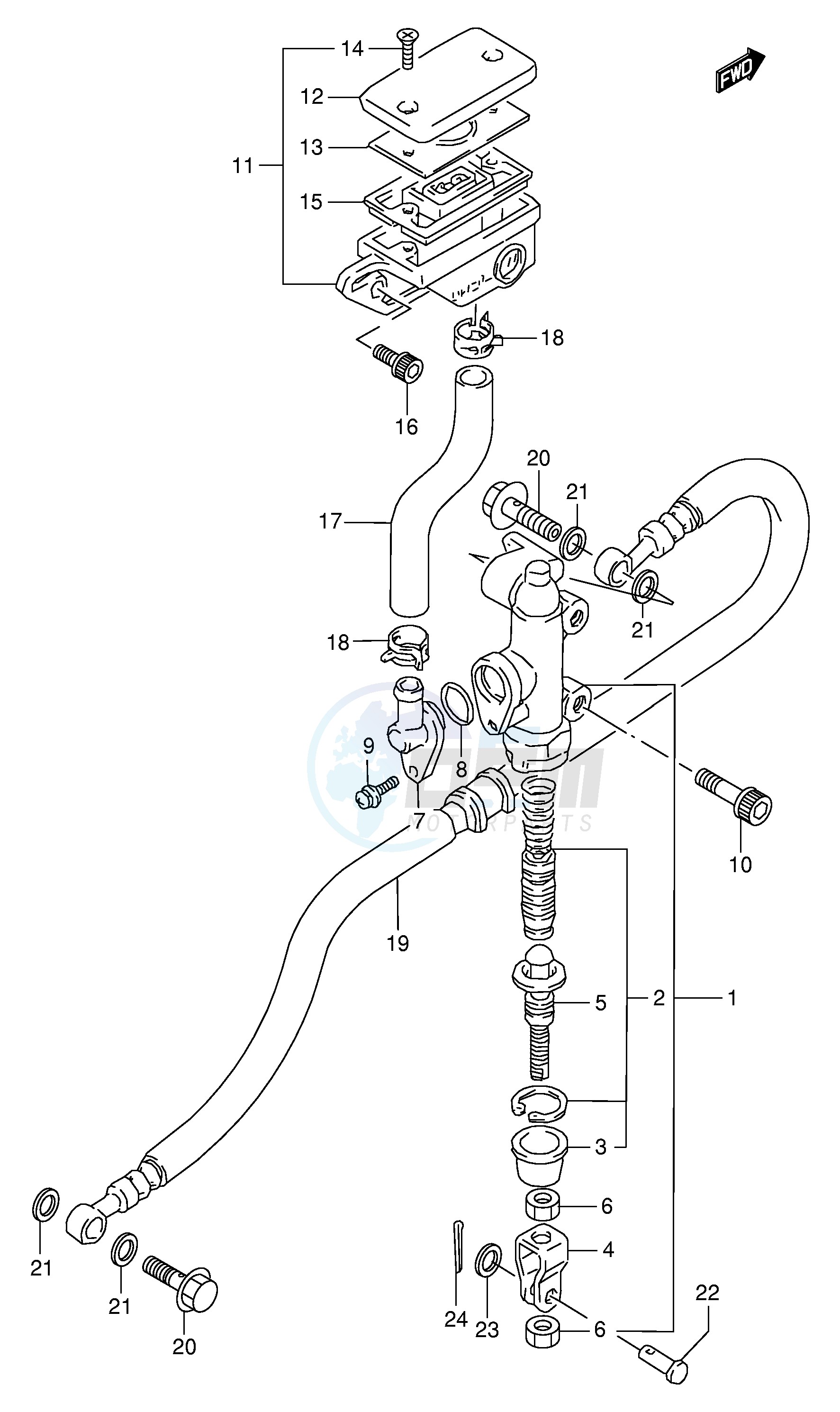 REAR MASTER CYLINDER blueprint