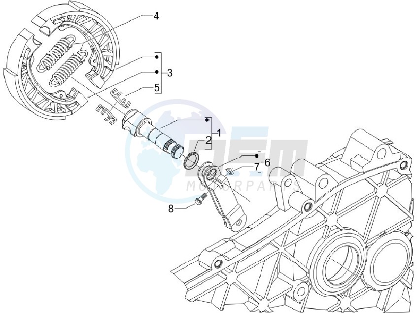 Rear brake - Brake jaw image