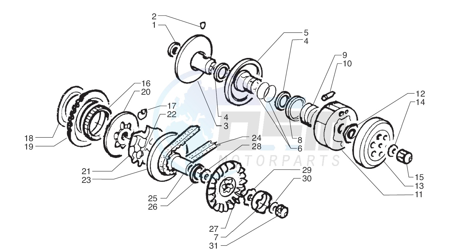 Driving pulley - Driven Pulley image