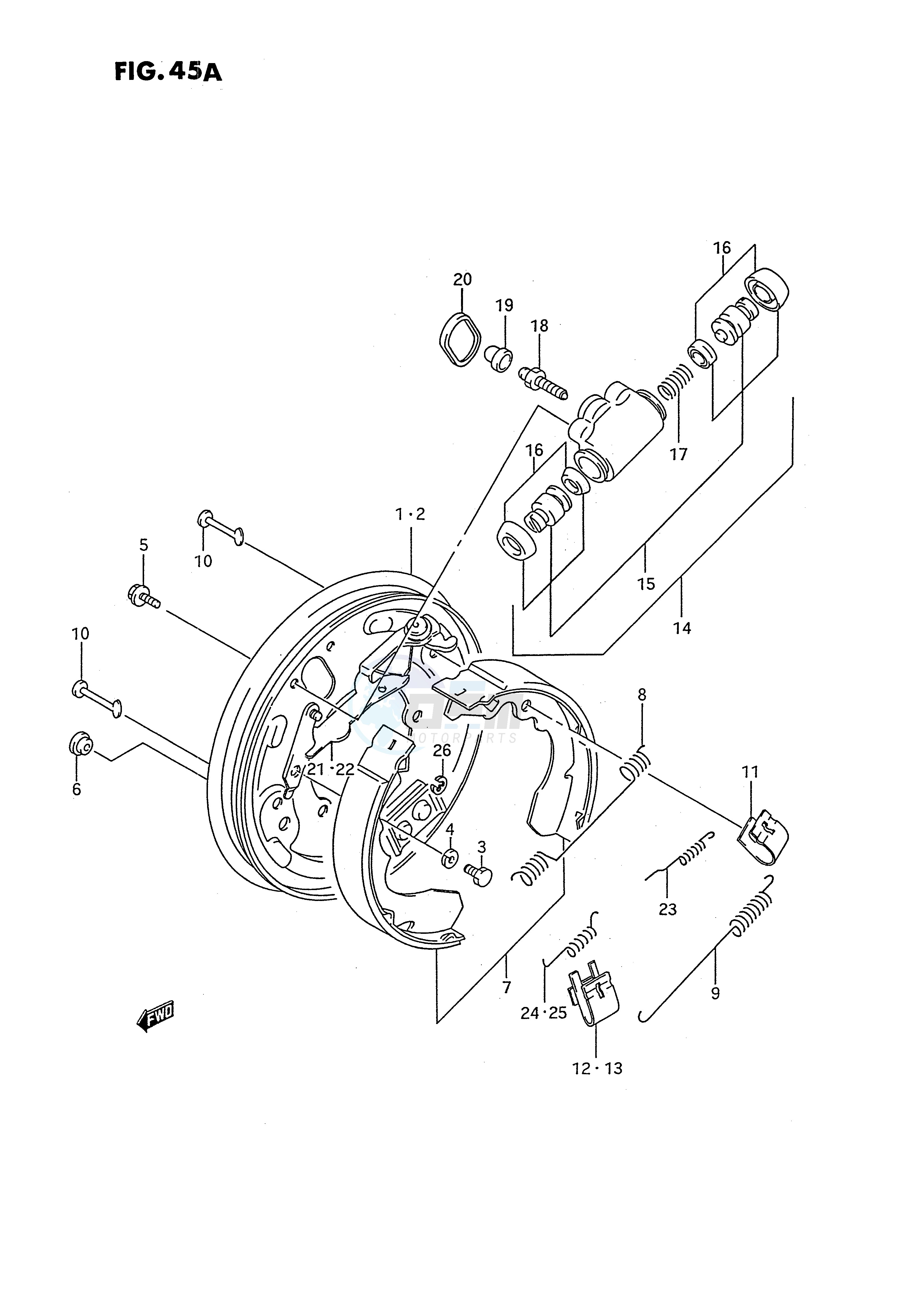 FRONT WHEEL BRAKE (MODEL M N P R S T) image