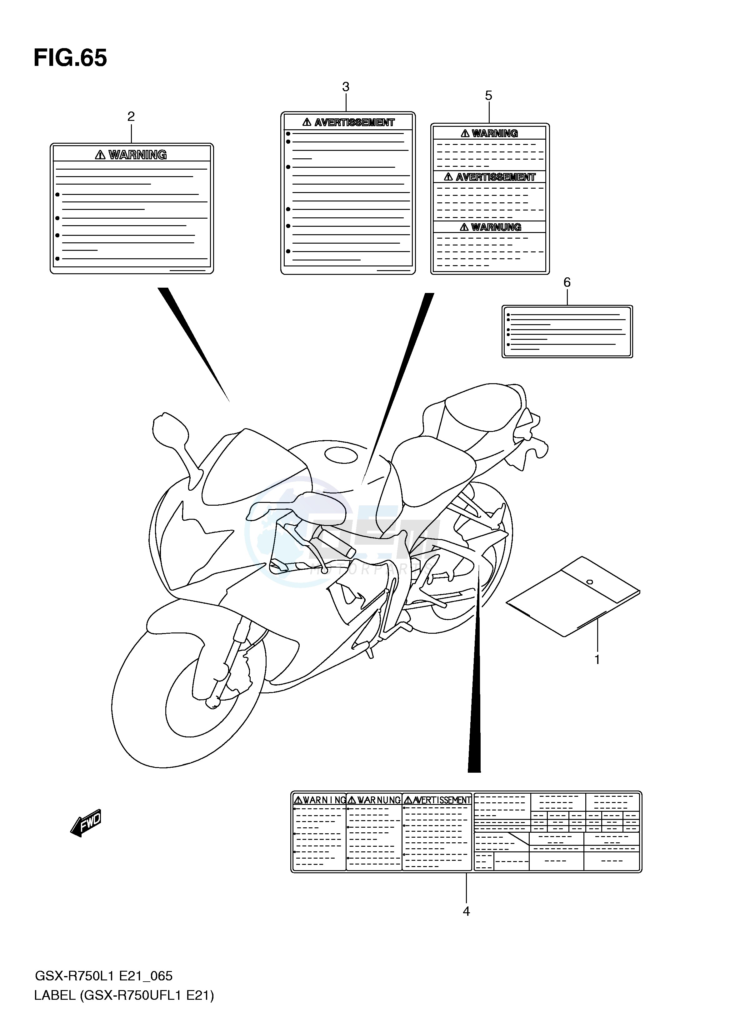 LABEL (GSX-R750UFL1 E21) blueprint