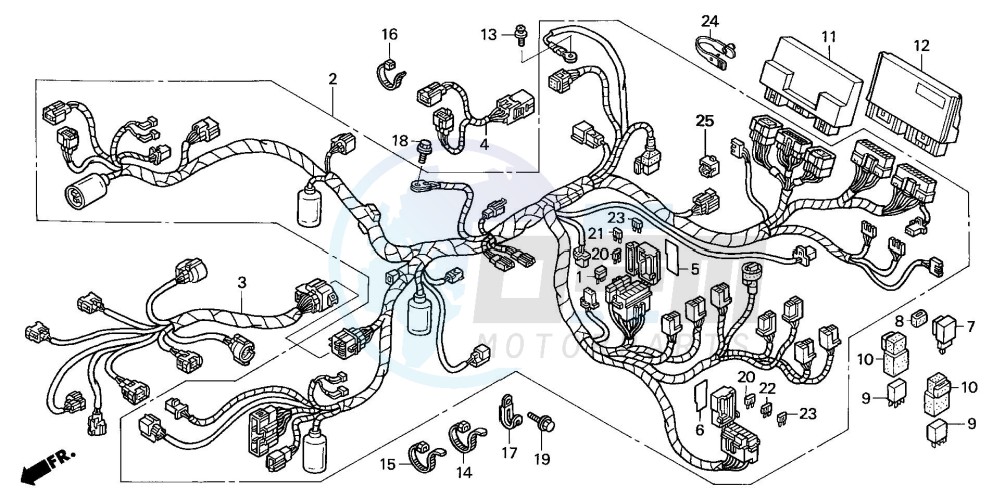 WIRE HARNESS (ST1300A) blueprint