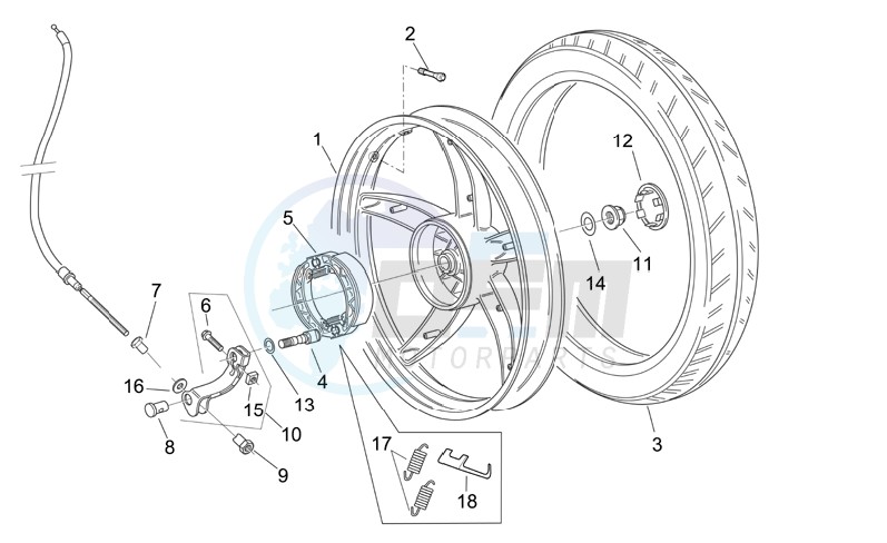 Rear wheel - disc brake image