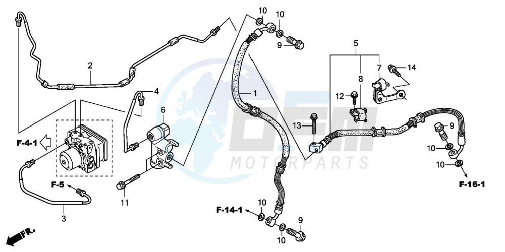 REAR BRAKE PIPE (FES125A)(FES150A) image