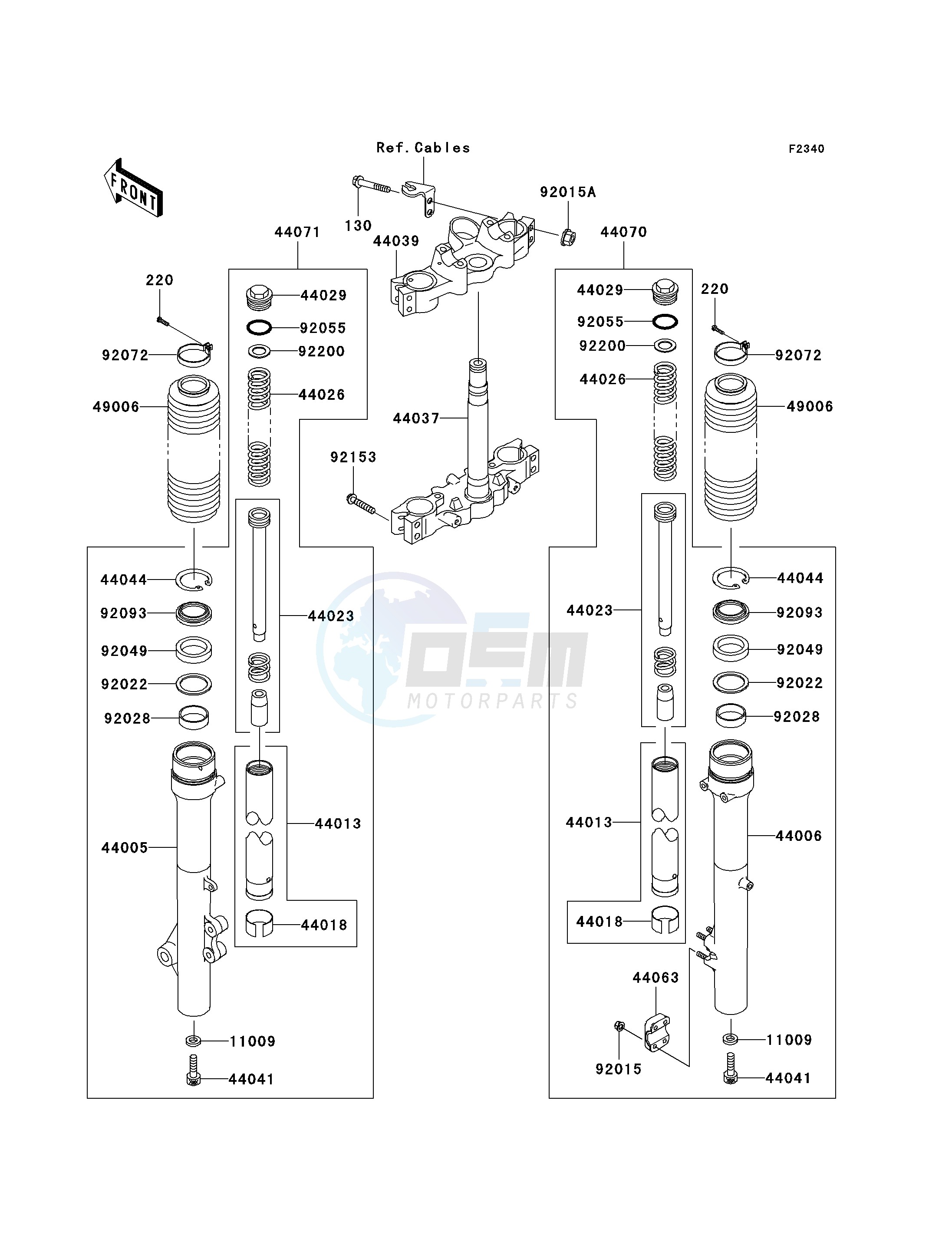 FRONT FORK blueprint