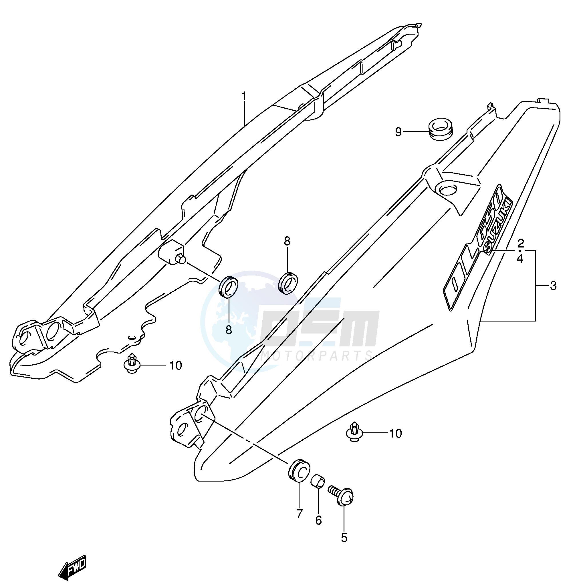 SEAT TAIL COVER (MODEL K5) blueprint