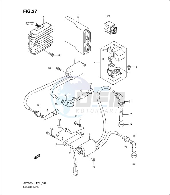 ELECTRICAL (SV650SUL1 E24) image