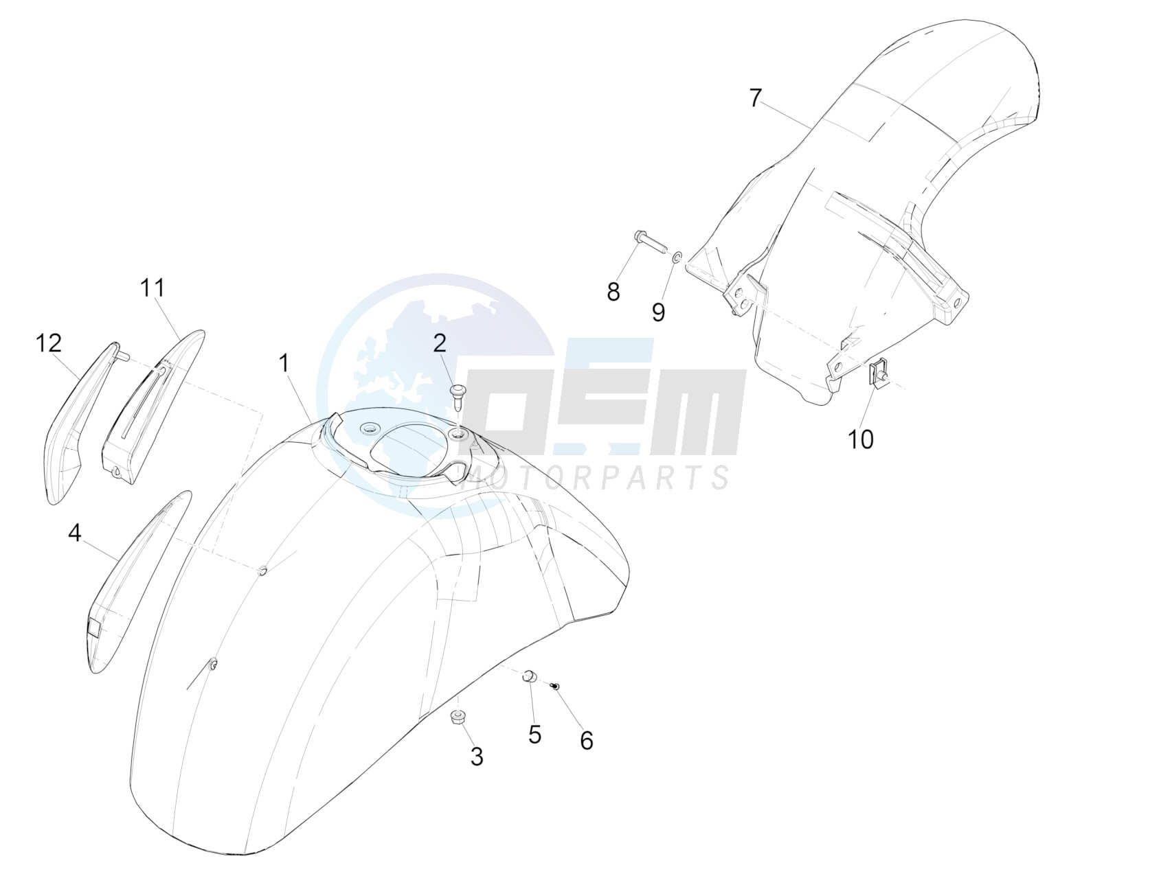 Wheel huosing - Mudguard blueprint