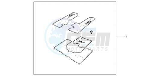 PANNIER/TRUNK CARPET SET blueprint