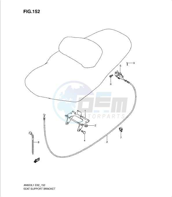 SEAT SUPPORT BRACKET (AN650AL1 E24) blueprint