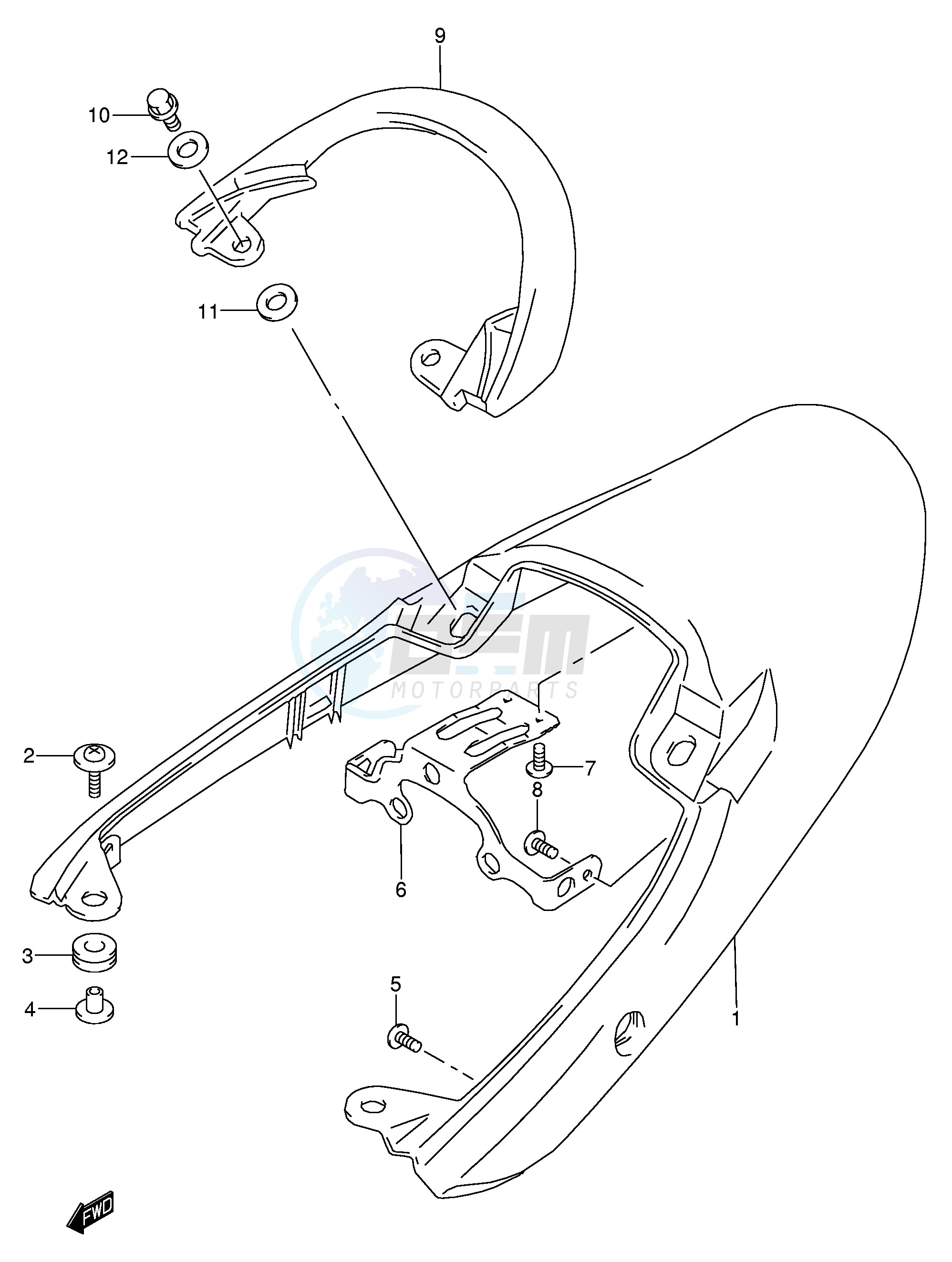 SEAT TAIL COVER (MODEL Y) blueprint