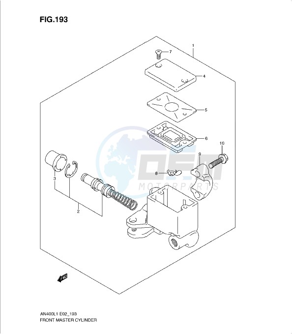 FRONT MASTER CYLINDER (AN400L1 E2) image
