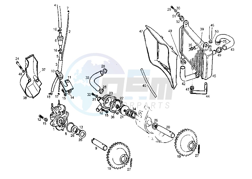 OIL AND WATER PUMP blueprint