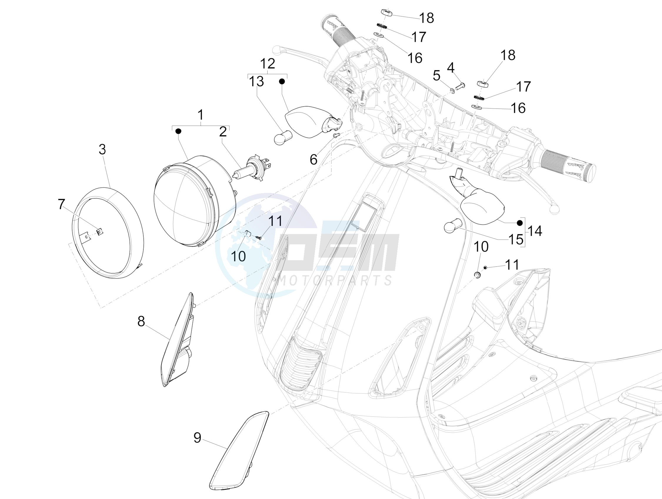 Front headlamps - Turn signal lamps image