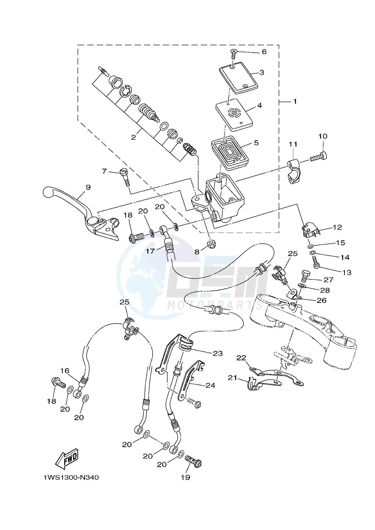 FRONT MASTER CYLINDER image