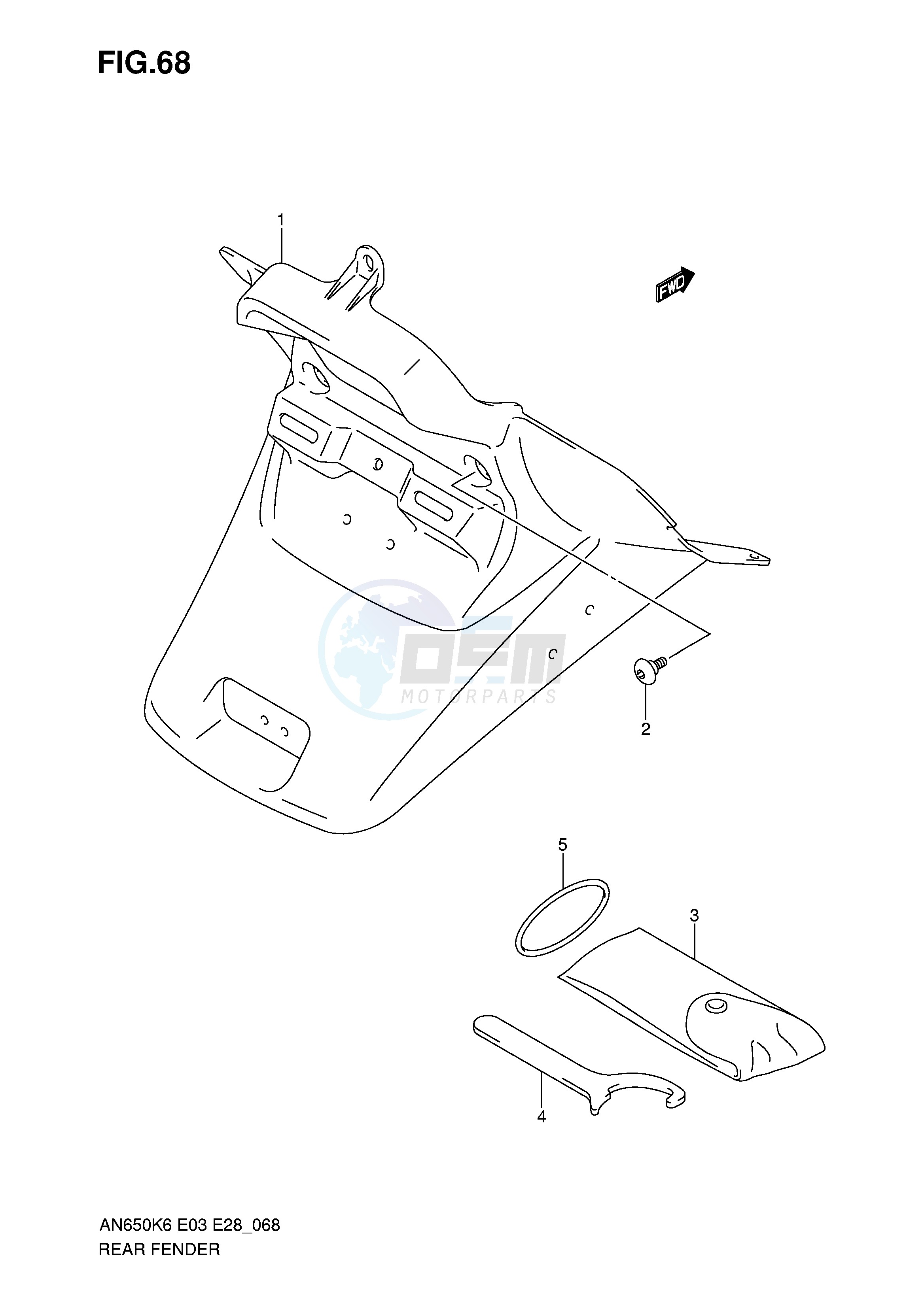 REAR FENDER blueprint