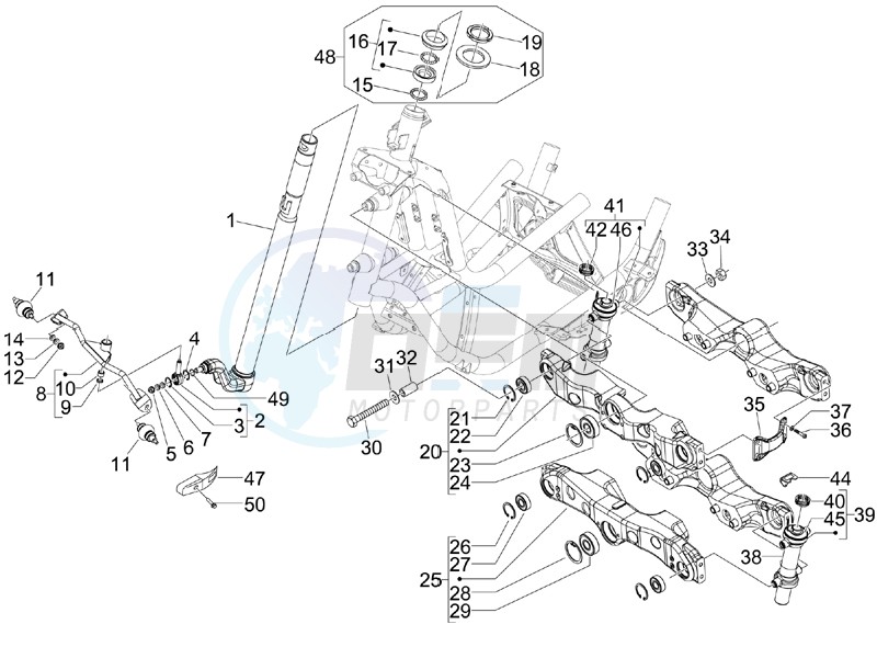 Fork steering tube - Steering bearing unit image