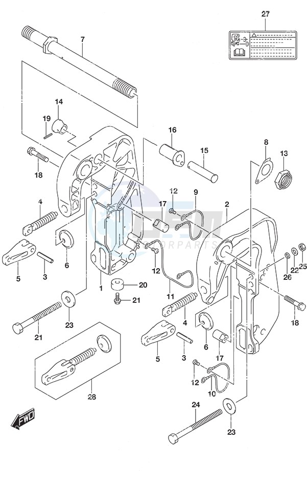 Clamp Bracket - w/Power Tilt image