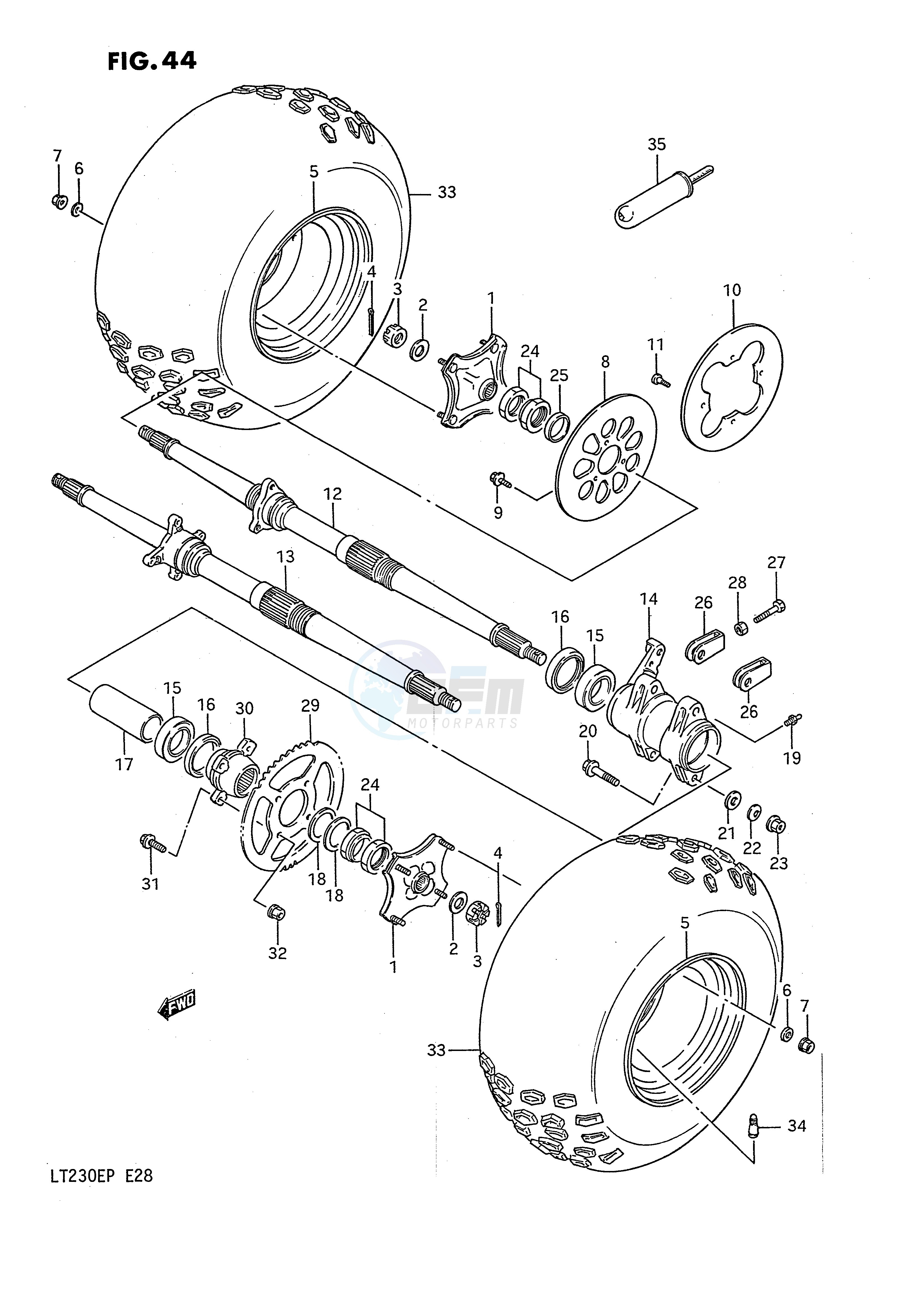 REAR WHEEL (MODEL H) image