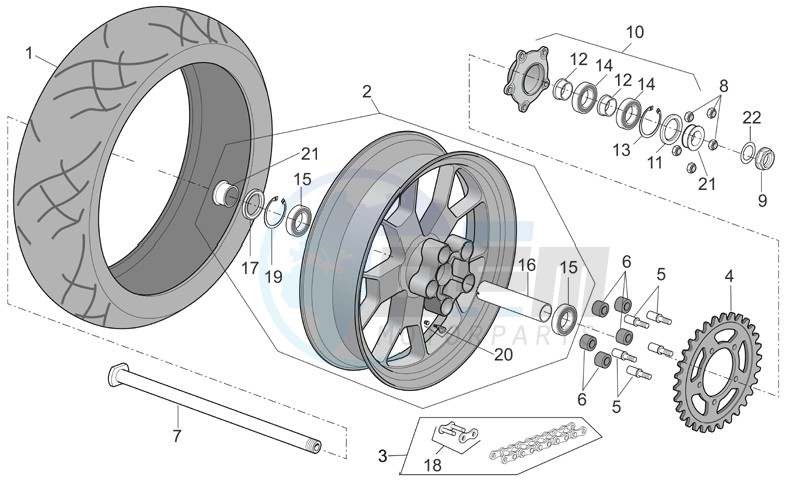 Rear wheel Factory - Dream I blueprint