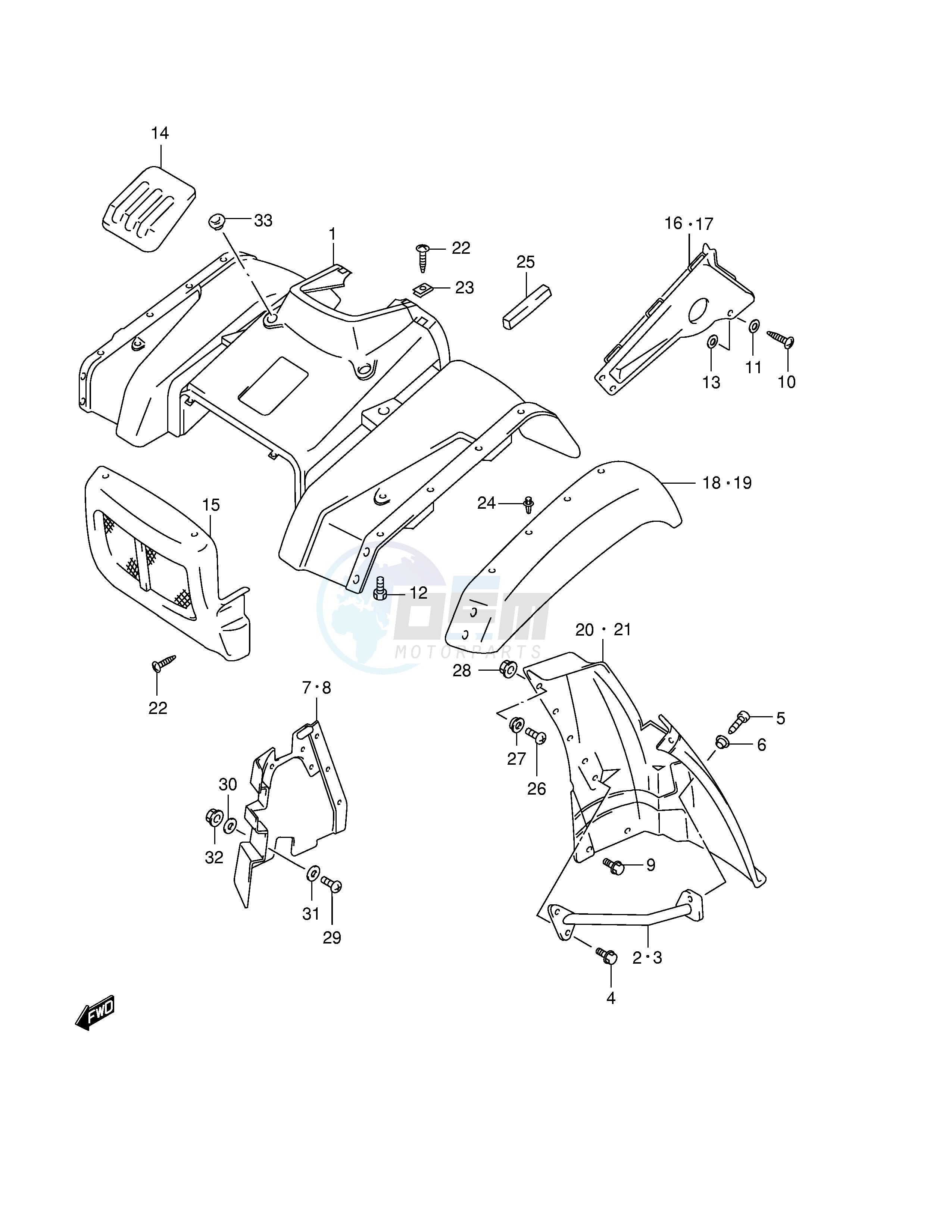 FRONT FENDER (MODEL W) image