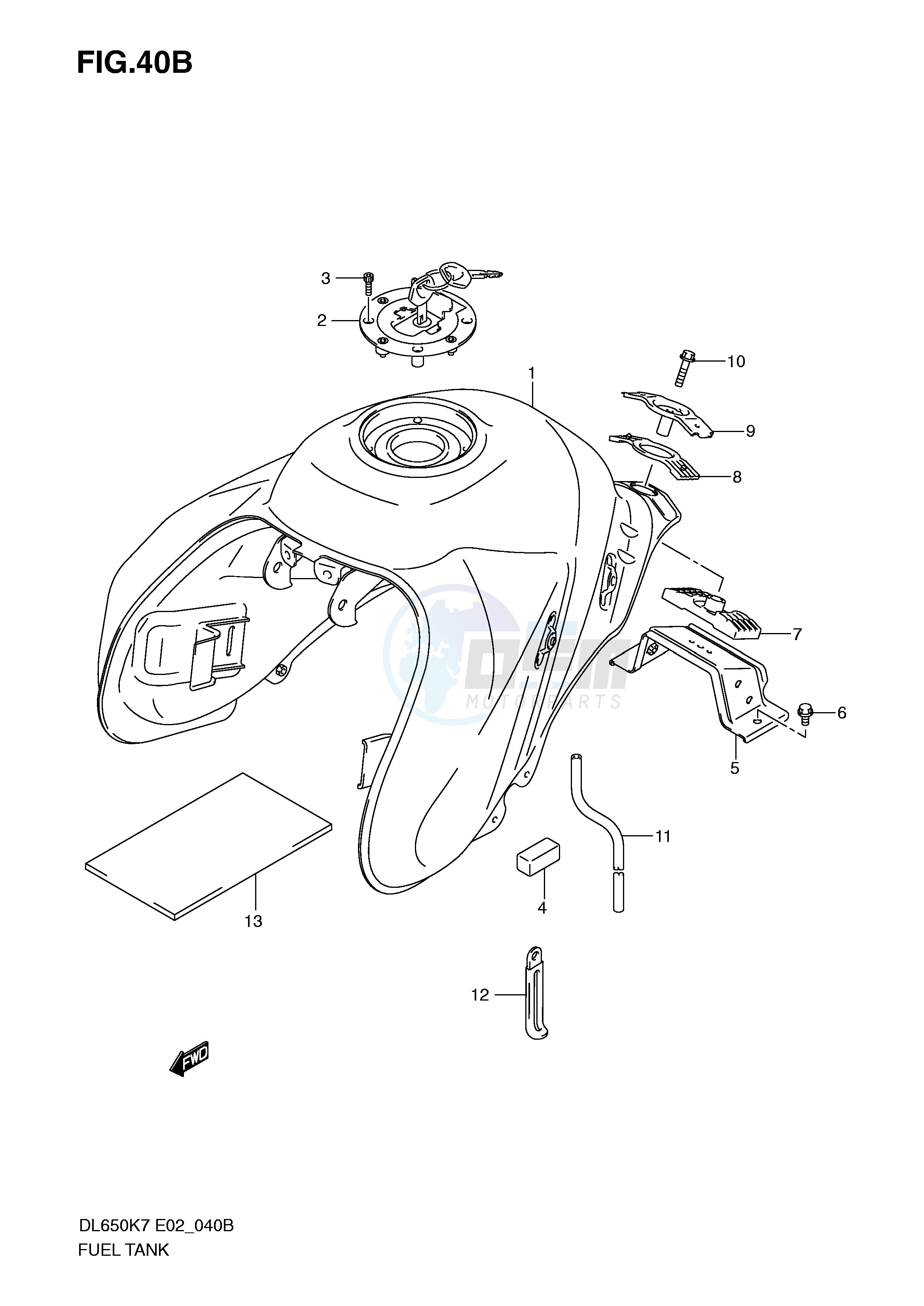 FUEL TANK (MODEL K9 L0) blueprint